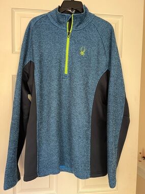 Spyder men’s 1/4 zip sweater thermal jacket xl
